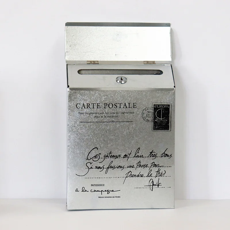 White 2 Letterbox Винтажный садовый почтовый ящик, металлическая Оловянная почтовая коробка, почтовые ящики, железные почтовые ящики, газетные журналы, Подарочная коробка для сада, JJ354-1 - Цвет: White 2 Letterbox