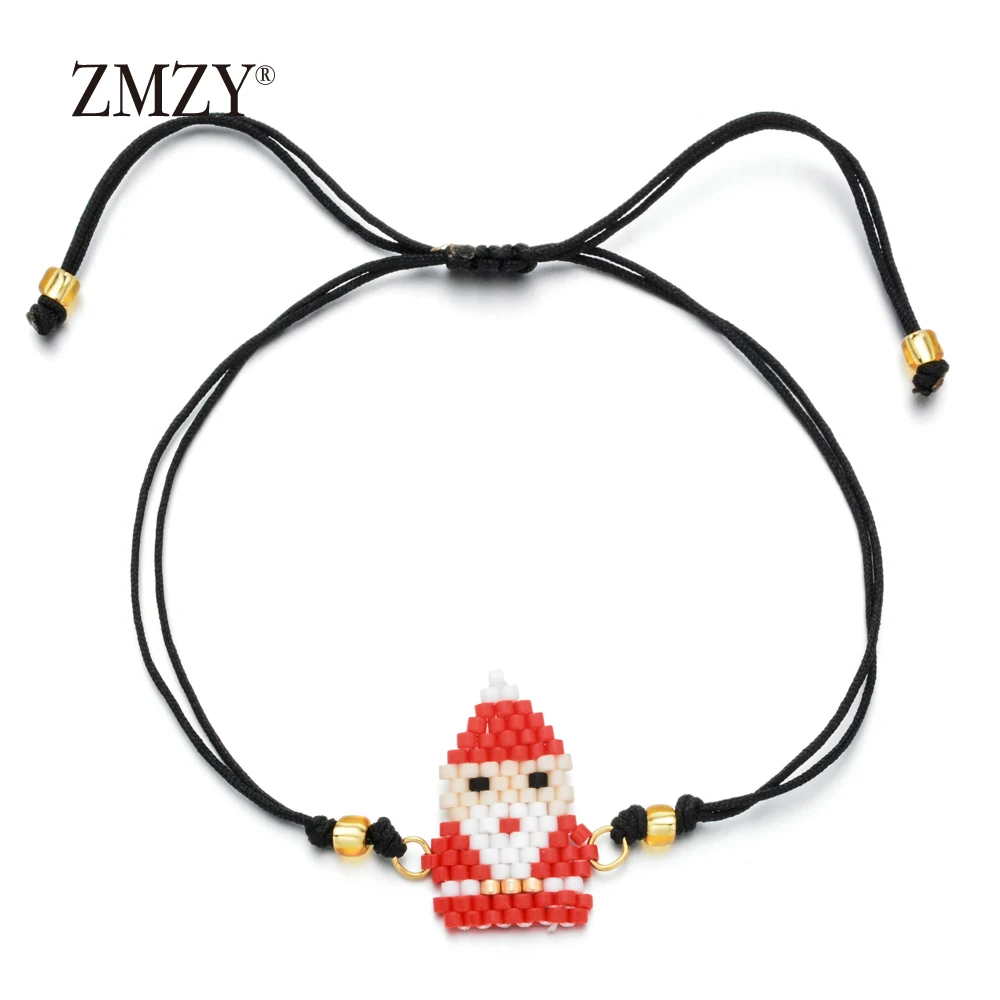 SL027 ZMZY ручной работы милый браслет из бисера дети Miyuki браслет Pulseras прекрасный мультфильм Шарм браслет ювелирные изделия подарок на день рождения - Окраска металла: SL027