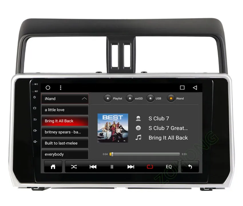 2.5D 10,2 дюймов Octa 8 Core 2 Гб+ 32 ГБ, автомобильный dvd-плеер на основе Android для Toyota Land cruiser Prado 150 autoadio gps навигации BT