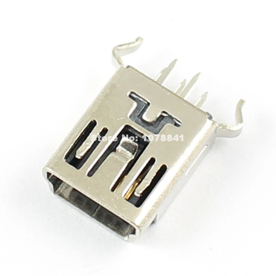 100 шт. мини USB 5 Pin гнездовой разъем 180 градусов|connector female|connector socketconnector usb |