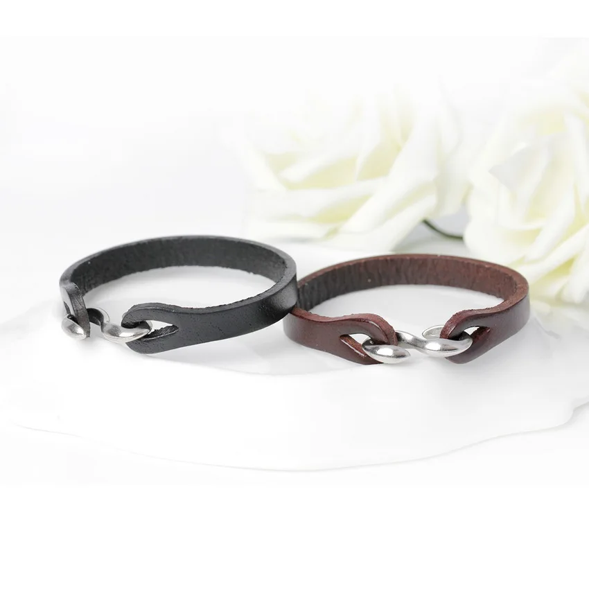 Новинка 2020 модный браслет из натуральной кожи с крючком фирменный винтажный