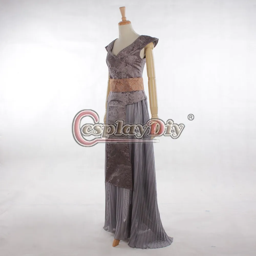 Cosplaydiy Игра Престолов Дейенерис Таргариен светло голубое и серое платье для