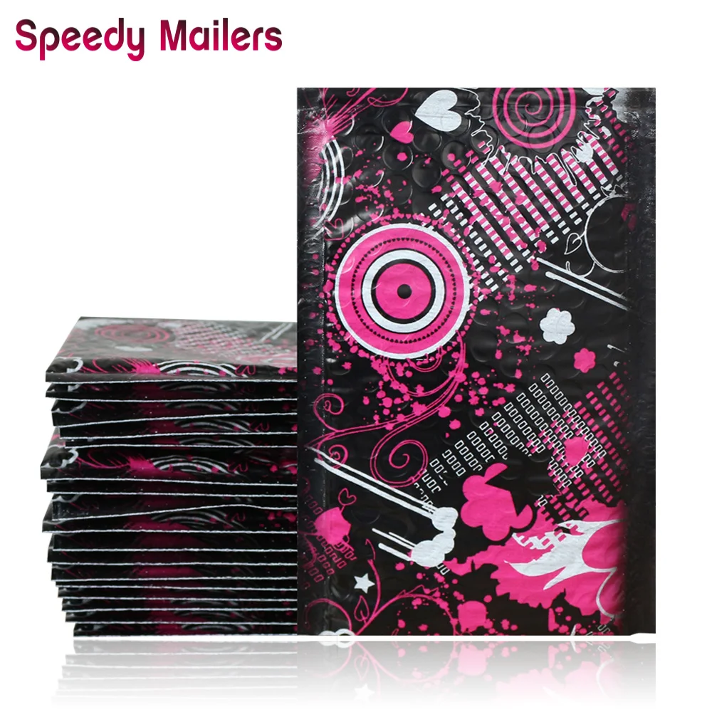 Speedy Mailers 10 шт 120x180 мм 4x7/дюймов конверты с воздушно-пузырчатой плёнкой внутри Пузырьковые конверты креативный узор пузырьковая подкладка поли Mailer