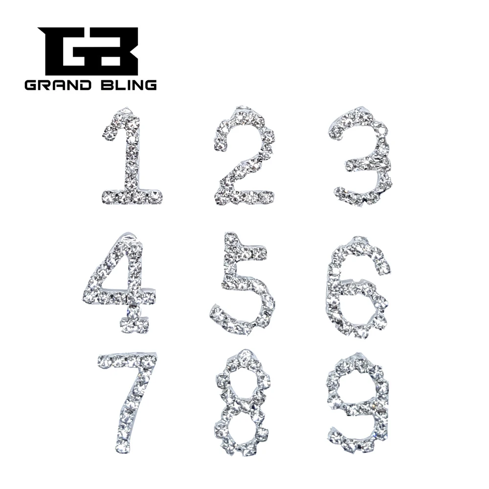 

BlingBling Clear Rhinestone Numbers "0 to 9" Brooch Pins