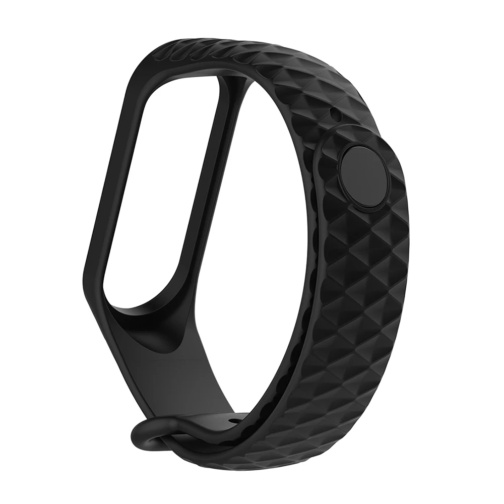 Сменный ремешок для Xiao-Mi Band 3/4 Универсальный ТПУ ромбические ремешки на запястье 13 цветов