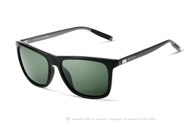 green with case Бренд veithdia Ретро Алюминий TR90 солнцезащитные очки унисекс поляризованные линзы Винтаж аксессуары для глаз, солнцезащитные очки, солнцезащитные очки для мужчин Для женщин 6108 - Цвет линз: green with case
