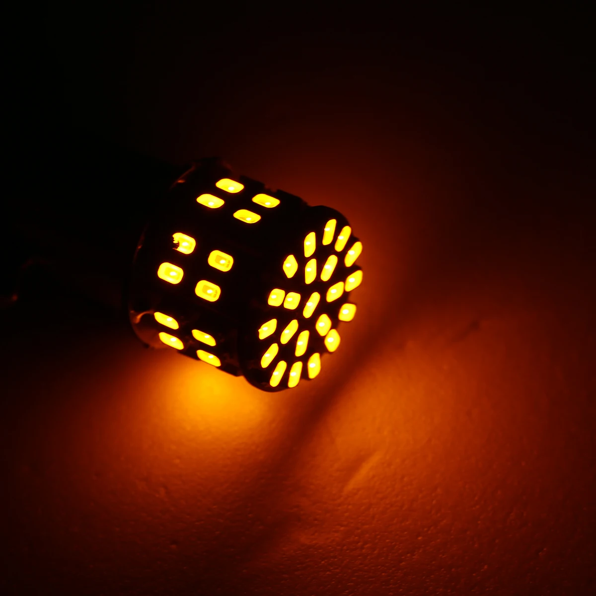 

2pcs High Brightness1156 BAU15S PY21W 360 Degree 50 SMD LED Tail Turn Signal Parking Light Bulb Yellow