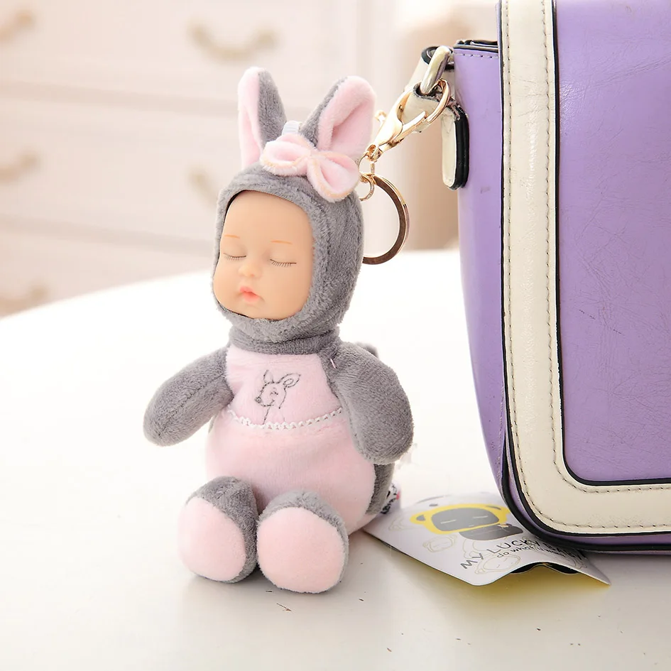 Kawaii Mini 18 см спящие куклы плюшевые игрушки Bjd bebe кенгуру кукольная цепочка