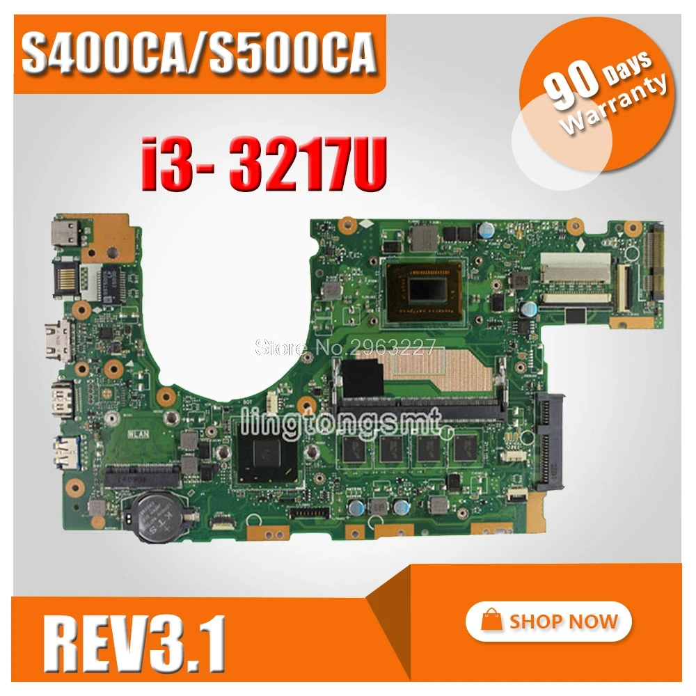 S400CA материнская плата REV3.1 I3 3217cpu 4 Гб USB 3 0 для For Asus S400C ноутбука плата|motherboard for
