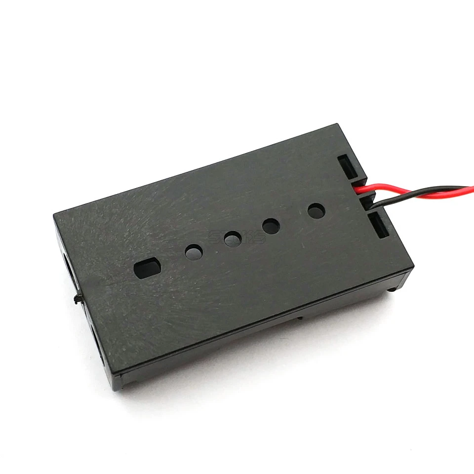 Черный 2x1,5 V AA держатель батареи коробка черный с проводными проводами