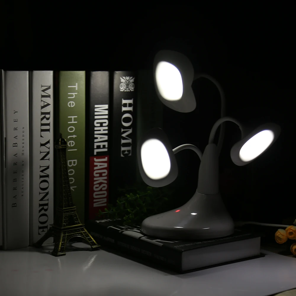 Morning Glory LED Настольная лампа сенсорное управление с USB порт зарядки 3 Уровня