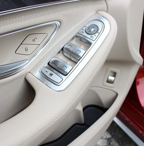 Хромированная накладка на дверь и окно автомобиля для Mercedes Benz C Class W205 C180 C200 GLC260 2015