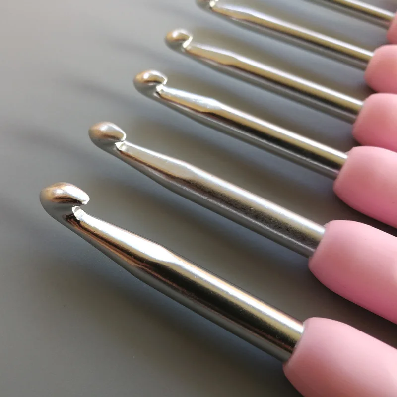 8 размеров мягкие пластиковые ручки домашний алюминий DIY вязание крючком Вязание