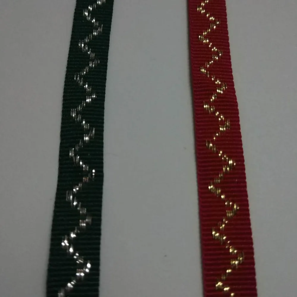 30 ярдов золотая серебряная волнистая лента из полиэстера с узором ширина 1 см для