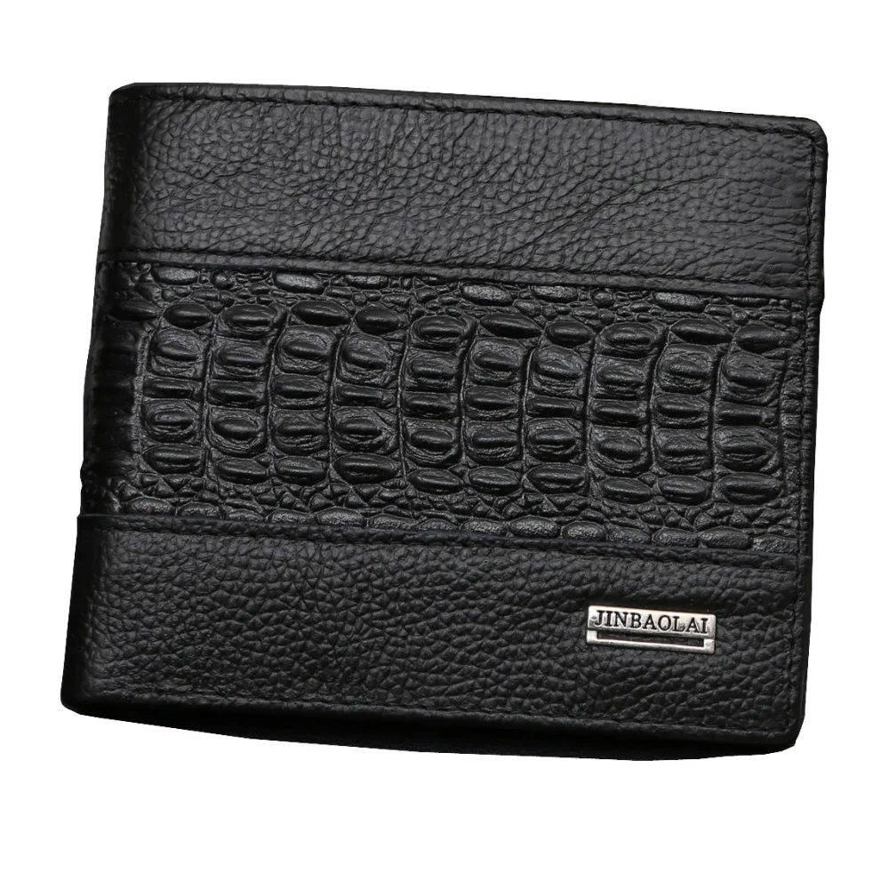 Мужские кошельки из натуральной кожи с тиснением под аллигатора|wallets checkbook|wallet