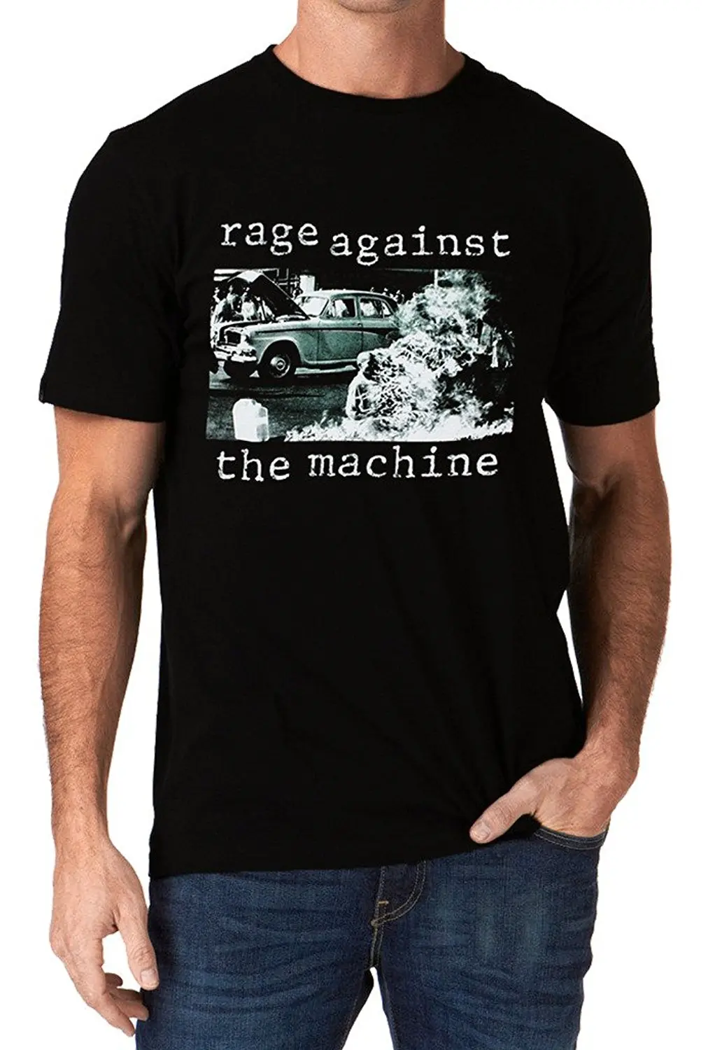 Okoufen Новый Rage Against the Machine * ратм рок-группа значок Для мужчин черный футболка