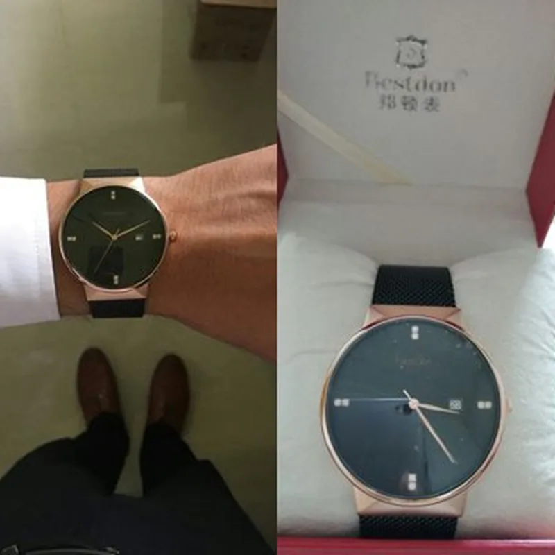 Bestdon новинка роскошные часы мужские Брендовые Часы ультра тонкие нержавеющая