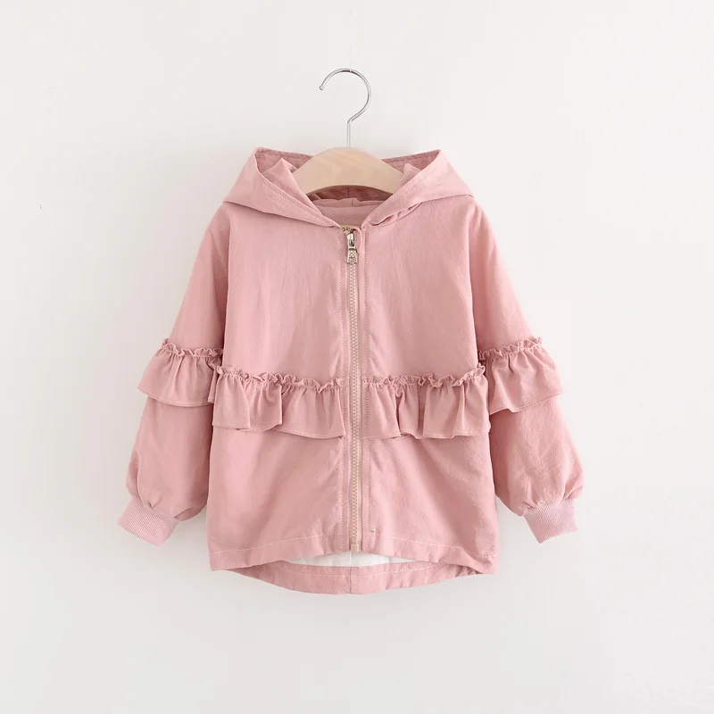 Детская осенне-Весенняя эксклюзивная одежда Верхняя с цветочным узором и рюшами