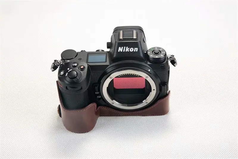Из искусственной кожи чехол половина тела Набор Чехол ручка для Nikon Z7 Z6 камера сумка с отверстием батареи