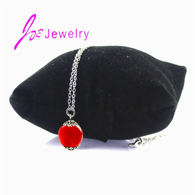 DIY красная подвеска с покрытием ожерелье натуральный камень ювелирные изделия