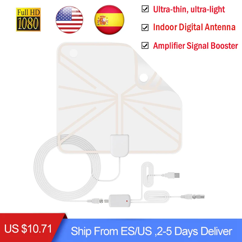 Горячая Распродажа домашняя цифровая антенна HD 1080P DVB T2 LNB ТВ тюнера с усилителем