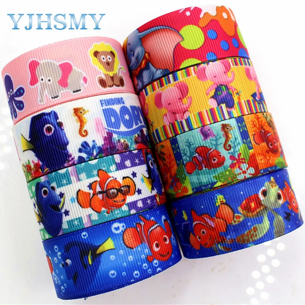 YJHSMY F-17609-478 22 мм 10 ярдов мультфильм печатных grosgrain ленты DIY ручной работы