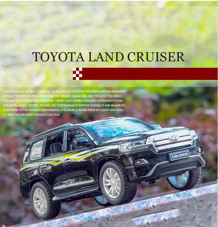 Оптовая продажа 1:32 Land Cruiser 6 открывающихся дверей со звуком светильник модели из