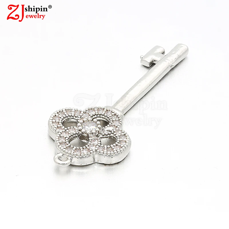 2018 поп Ключ Кулон CZ Циркон микро инкрустированные ювелирные аксессуары для