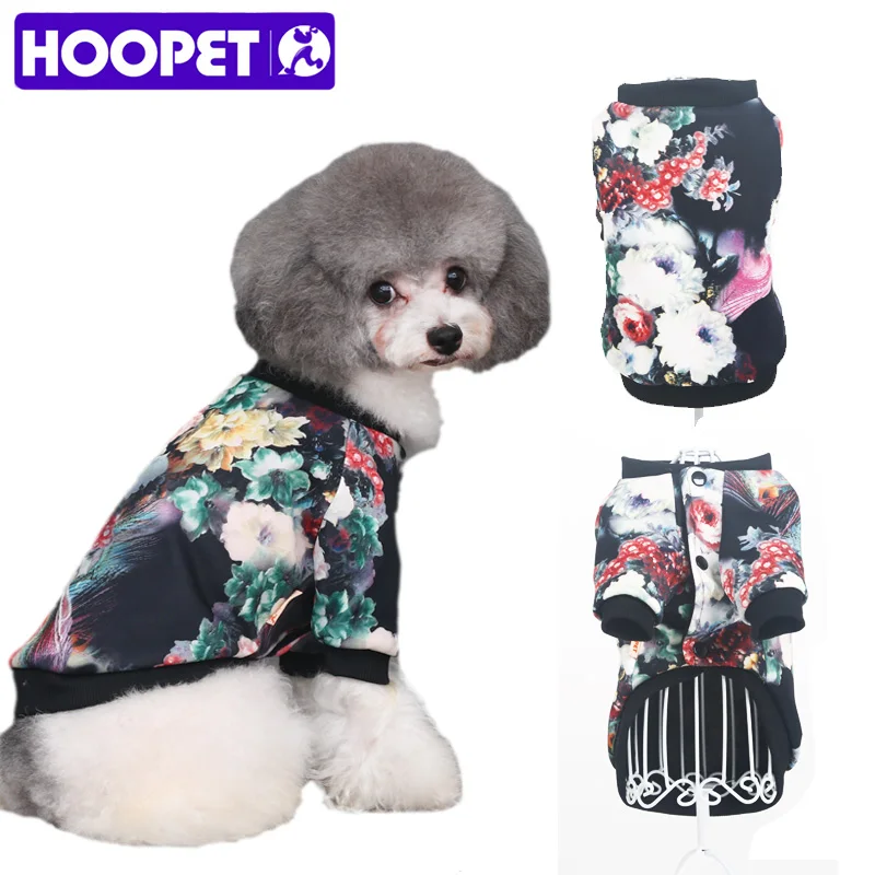 HOOPET одежда для домашних животных цветная куртка с принтом собак модный свободный