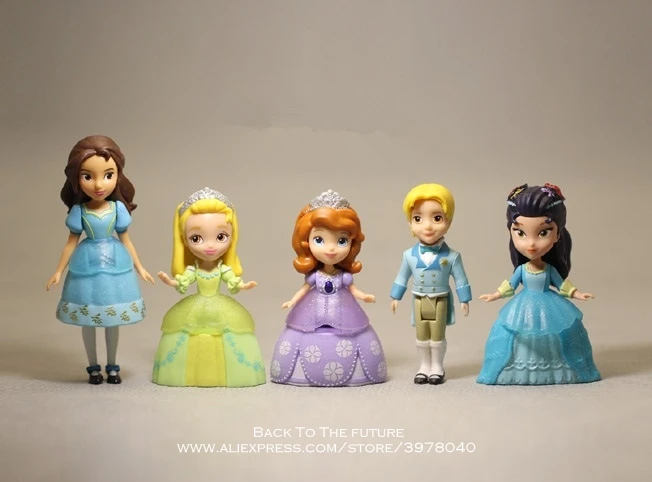 Disney 5 шт./компл. София Принцесса Белоснежка Bella ПВХ Золушка экшн Фигурки игрушки