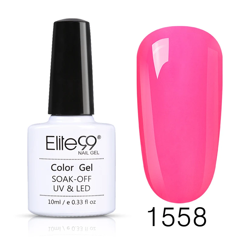 S-G1558 Elite99 10 мл УФ-гель для ногтей чистый Цвет Гель-лак для ногтей Vernis Полупостоянный праймер для ногтей гель-Лаки впитывающий Гель-лак - Цвет: S-G1558