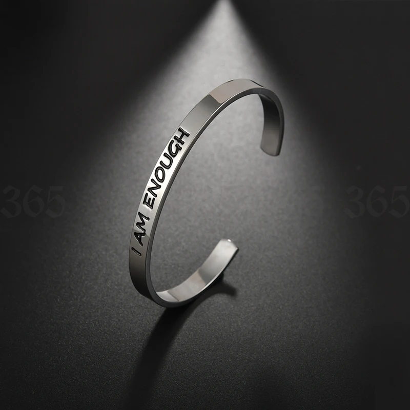 Лидер продаж браслет из нержавеющей стали I Am достаточно для мужчин и женщин