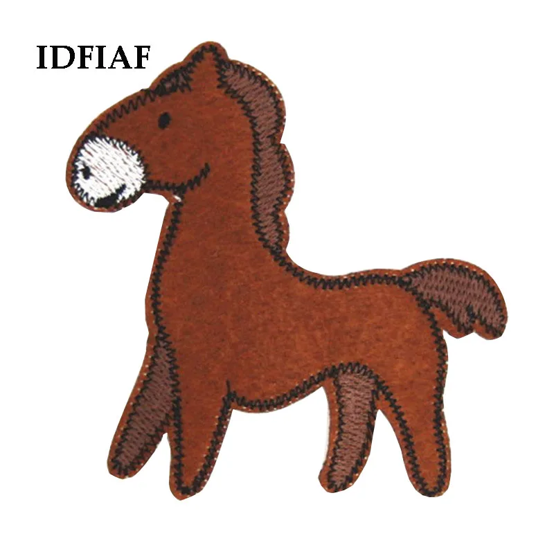 IDFIAF 10 шт. 9 5*7 8 см Мультяшные железные нашивки Лошадь шт./компл. для одежды