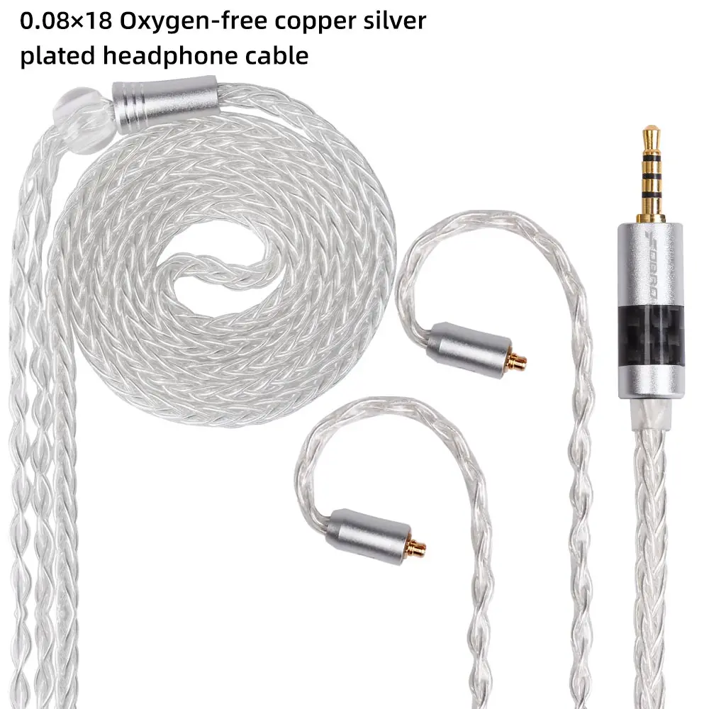 FDBRO MMCX 2Pin A2DC IE80 IM 8core с серебряным покрытием кабель наушников 2,5/3,5/4,4 мм наушники с уравновешенным якорем кабель для SE846 SE535 H2