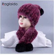 Raglaido/женский шарф, роскошный бренд, шарфы из натурального Лисьего меха, зимние банданы, Женский, модный русский вязаный шарф-кольцо LQ07024
