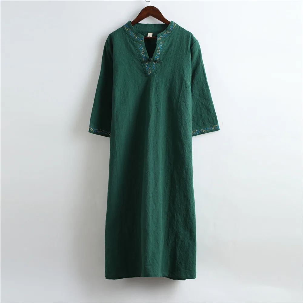 Женское жаккардовое платье туника LZJN винтажное длинное рубашка длиной ниже