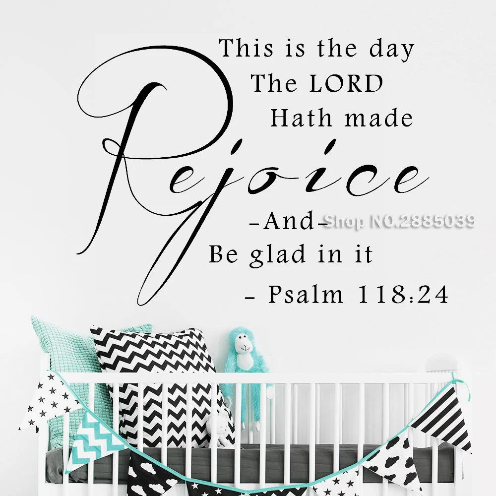 This is the day...Psalm 118:24 Vinyl Wall Decals Christian Inspirational Quotes Home Decor Stickers Vinilos Paredes LC730 | Дом и сад