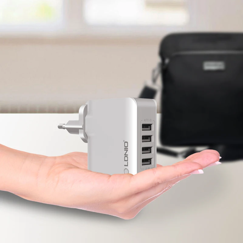 Горячая Распродажа LDNIO A4403 5V 4.4A 4-Порты и разъёмы универсальное USB Сетевое зарядное Зарядное устройство адаптер USB настенное зарядное устройство для смартфон планшеты Зарядное устройство для iPhone х huawei