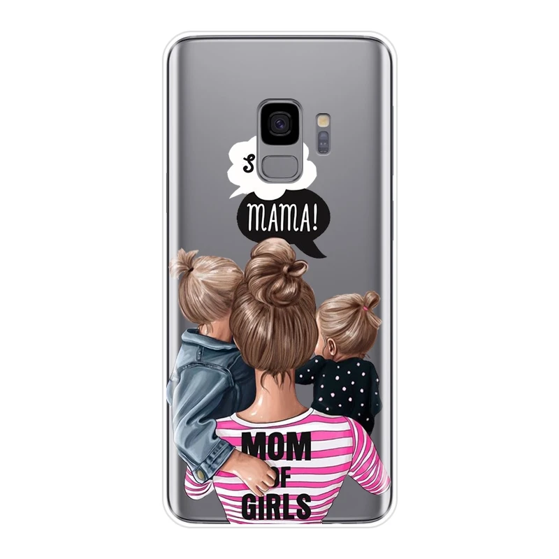 Детская, женская, мама, задняя крышка для samsung Galaxy Note 4, 5, 8, 9, мягкий чехол для телефона, силиконовый чехол для samsung Galaxy S8, S9 Plus, S5, S6, S7 Edge