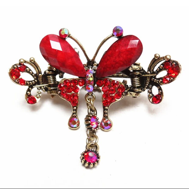 Европейская и американская винтажная расческа для волос мини-бабочка синяя