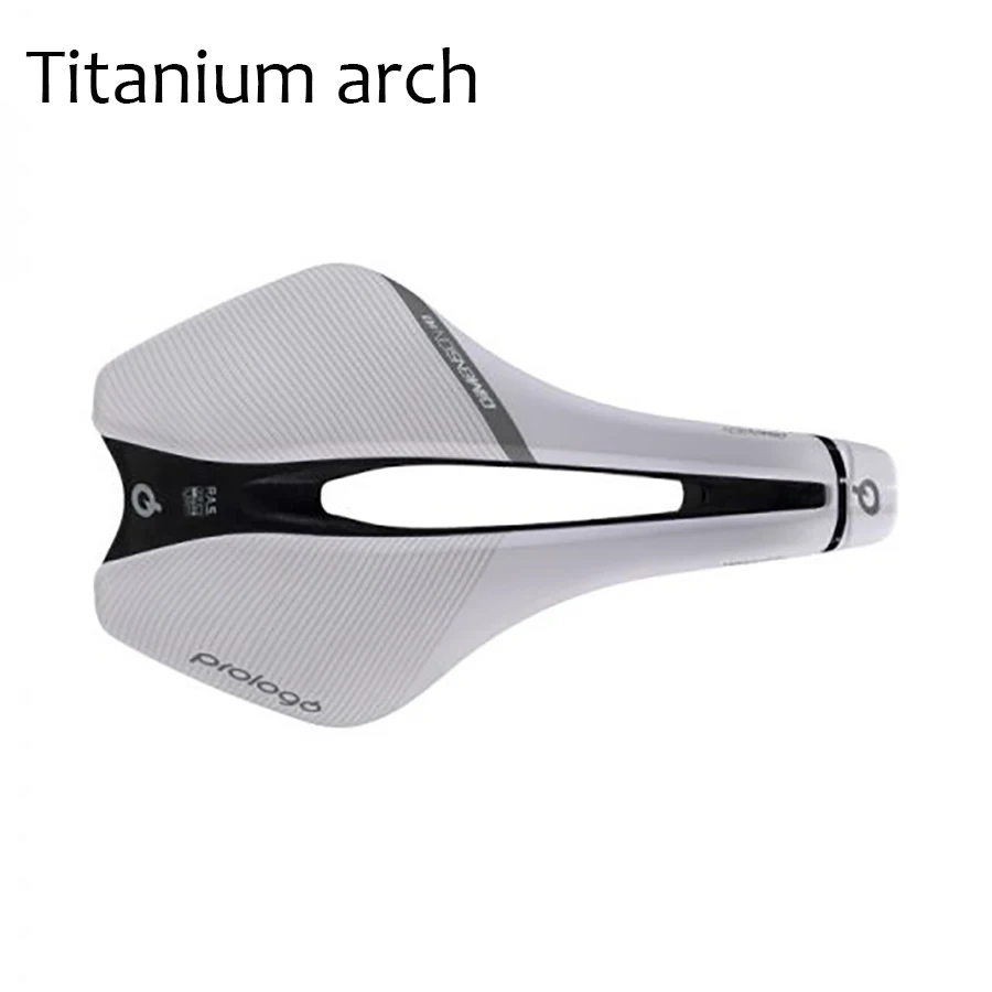 Titanium bow W Prologo седло для тренировок дорожный велосипед Размер Tirox 143 Велосипедное дорожное седло хром молибденовая сталь титановый бант 220 г - Цвет: Titanium bow W