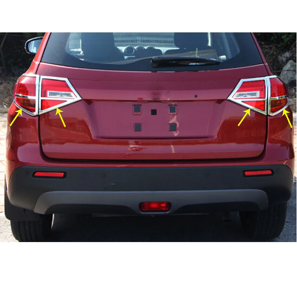 4 шт. хромированные задсветильник фонари для Suzuki Vitara 2016 2017 2018 2019|for suzuki|trim covertail light
