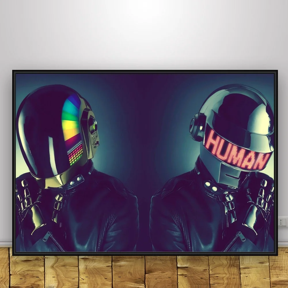 Daft панк Арт Шелковый постер домашний декор 12x18 24x36inch|Рисование и каллиграфия| |