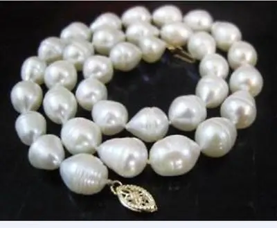 

Free Shipping>>new hot HOT 18" 11-13MM AAA++ AKOYA WHITE BAROQUE PEARL NECKLACE new