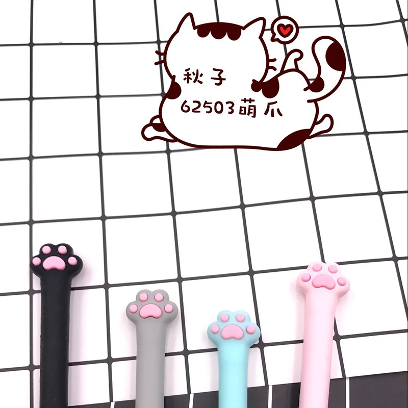 Милые коготь кошки гель черные чернила для ручки Kawaii школьные принадлежности