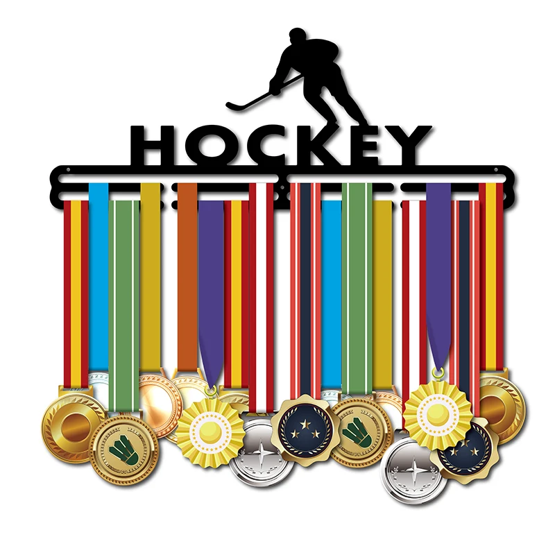 

Hockey medal hanger Sport medal display rack Medal holder 40cm L for 32+ medals
