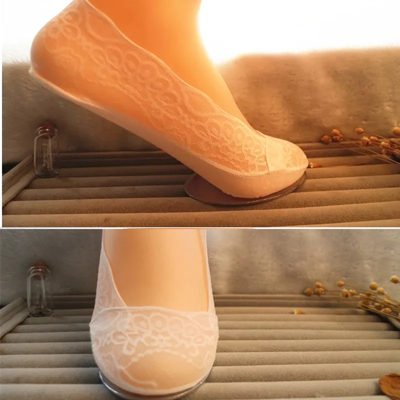 2019 летние женские хлопковые кружевные невидимое нескользящее покрытие без