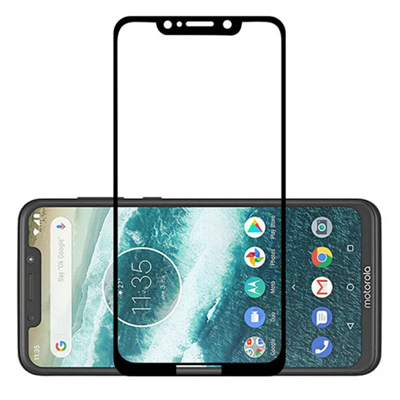 Black YISHANGOU 9H защитный чехол для экрана для Motorola G7 power G6 Play G5S Plus твердое стекло чехол для Moto E5 Play Z3 G4 Plus - Цвет: Black