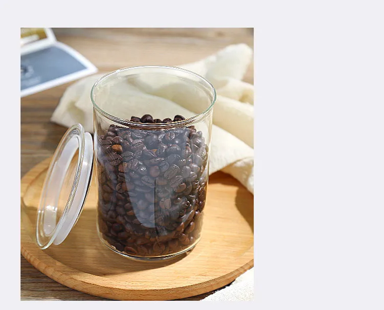800 мл креативный герметичный резервуар для хранения кофейных зерен стеклянный