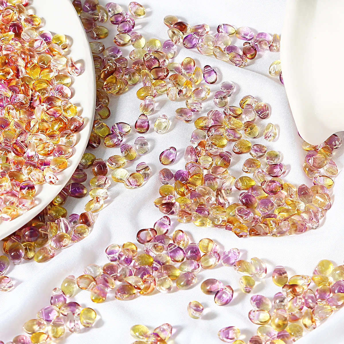 Бусины стеклянные для изготовления ювелирных изделий сделай сам 50 шт./лот 6x8 мм |